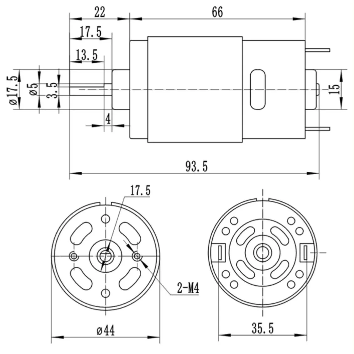 Động cơ 775 24V trục D 5mm